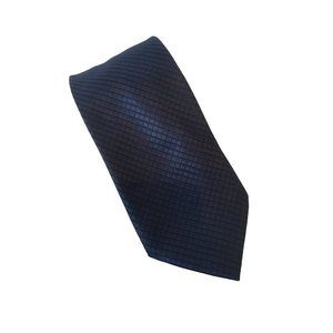 Angelo Rossi Le Collezioni Dark Brown Black Striped Diamonds Men’s Tie EUC